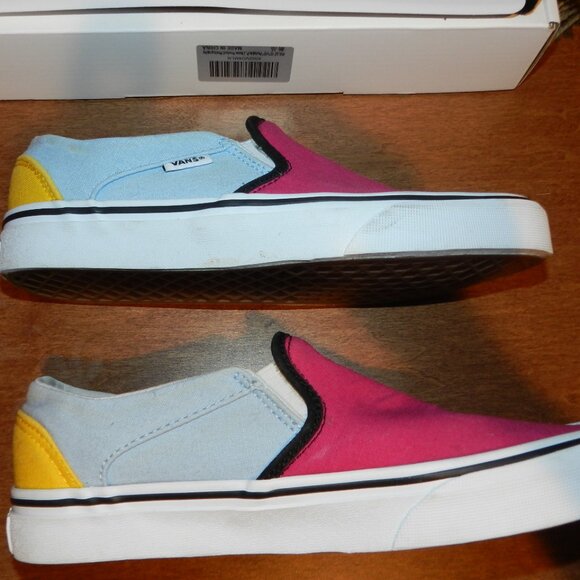Women's Asher Color Block Slip In VANS Sneakers Size 7 - Picture 8 of 16